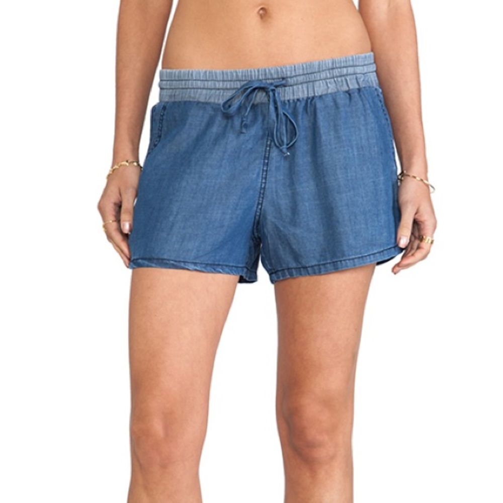 Michael Stars Drawstring Waist Shorts in Denim
